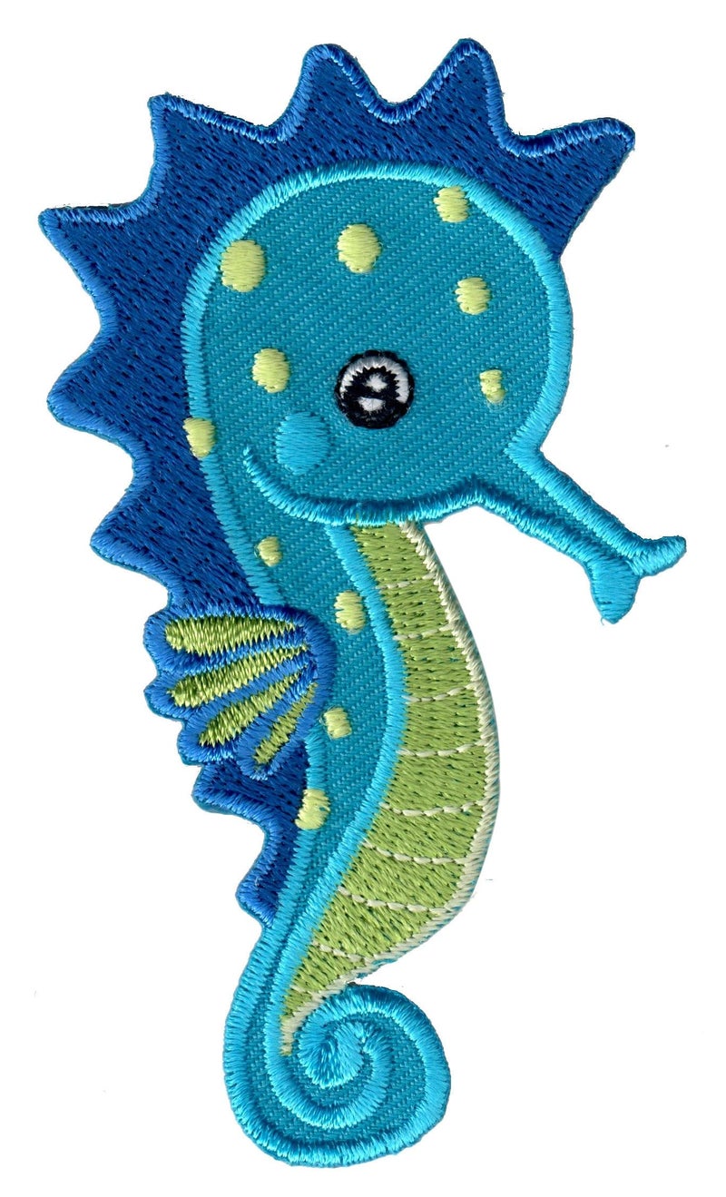 PatchMommy Seahorse Patch, Iron On/Sew On - Appliques for Kids Children - Image 1